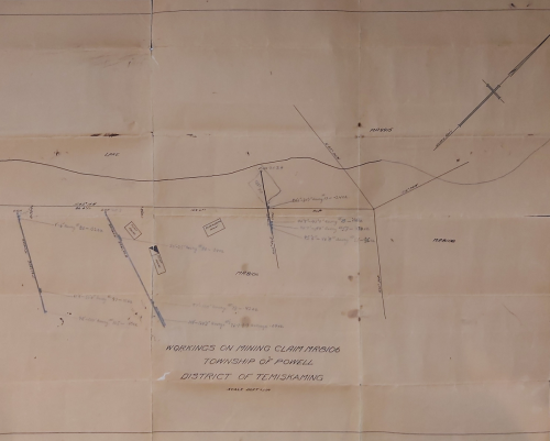 Plan Map of Shaft and Drill Area - 1936