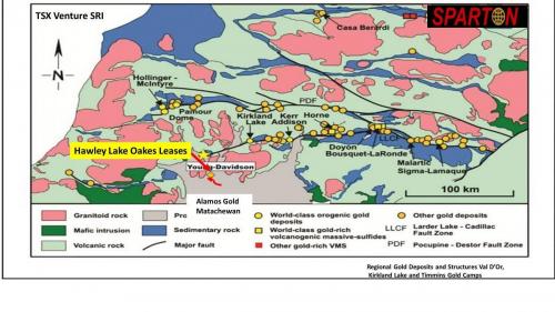 Regional Gold Deposits and Structures  -Val D’Or/Kirkland Lake/Timmins Gold Camps